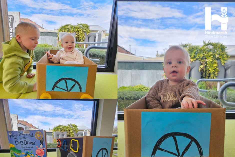 Dimboola's final storytime session was filled with imagination as they created their own buses after reading 'Please don't chat to the bus driver', written by Shen Roddie and illustrated by Jill Newton.
