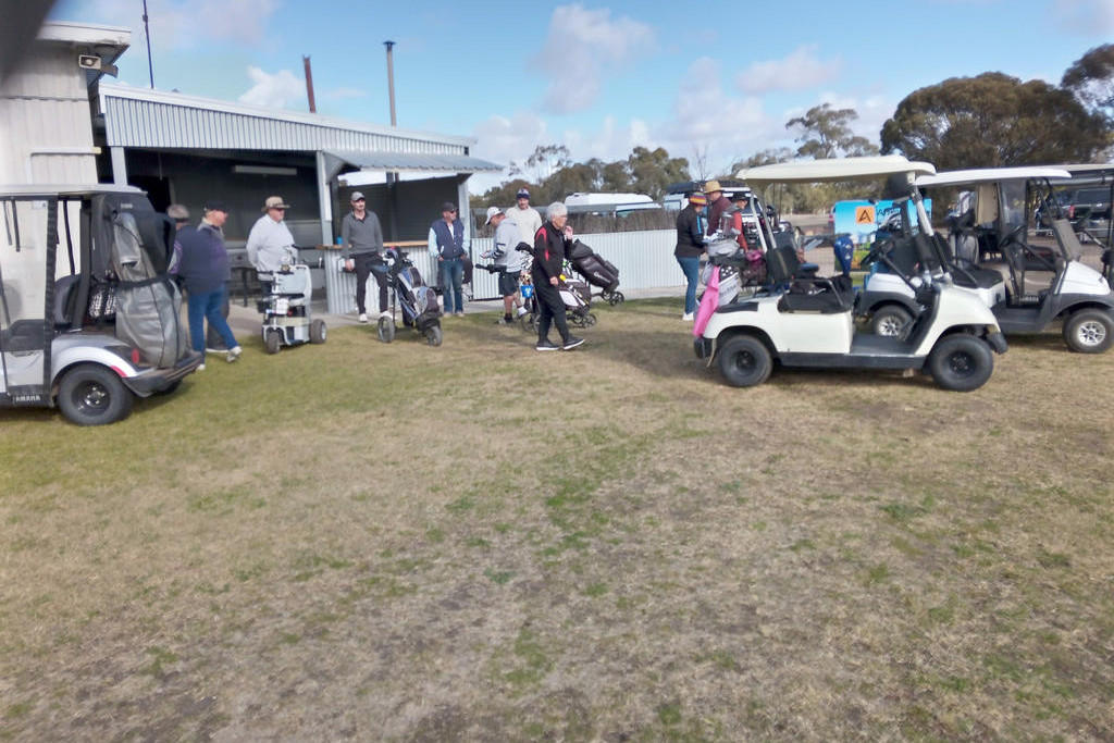 The sun was out before the rain hit Jeparit Golf Club over the weekend.