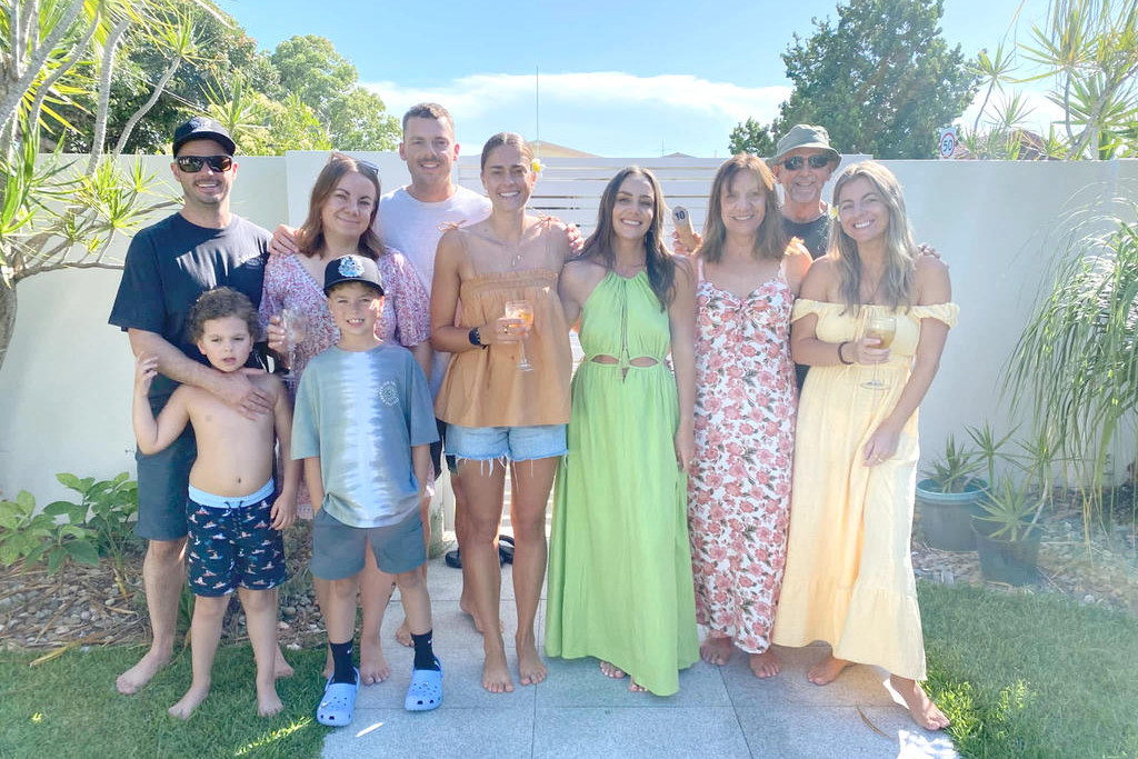 Karen Wood (third from right) with her family. Her family wants to raise more awareness to gallbladder cancer and its link to gallstones.