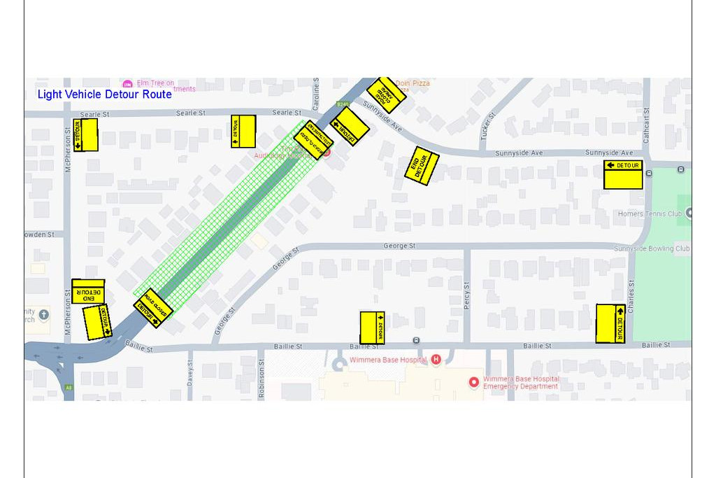 Alternative route during Dooen Road closure
