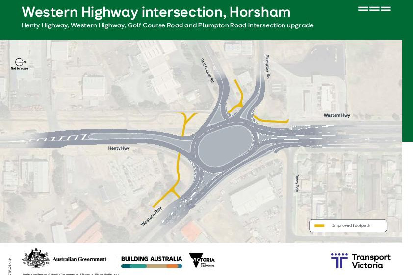 The new look Western Highway intersection will alow for better traffic flow.