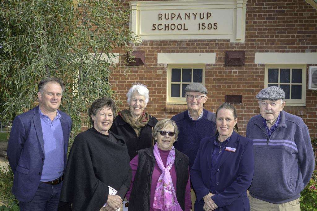 Rupanyup Primary School principals Gavin Young, Jane McLean, Prue McAllister, Anne Matheson, Ian Kilpatrick, Rachael Bath (current) and Allen Attwood.