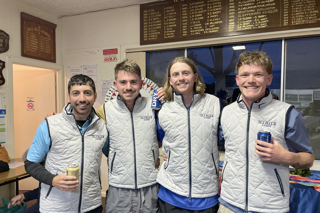 Giacomo Zoccali (left), Jordan Leach, Murphy Leach and Aaron Lister won the Saturday Ambrose.