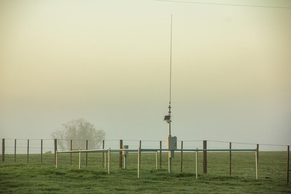 WAITING to go online in the near future to supply data to the Bureau of Meteorology is this automatic weather station near Harrow.