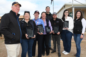 Best site award winners: Tenae Mott (Craft), Emily Caruso (CFB Small), Meredith Rowney (Poole & Jackson Medium), Jesse Hilton (Louge Grower Services), Lauren Caulfield (Undercover), Moloney Anderson and Stephen Thompson (NAB).