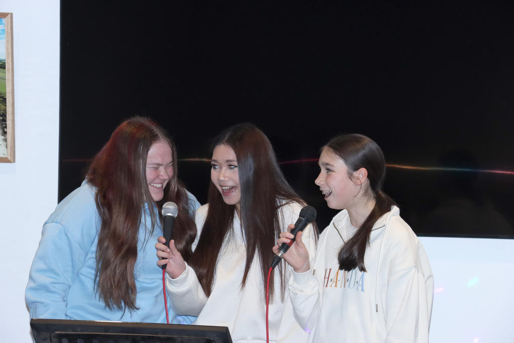 Karaoke was enjoyed by all with everyone giving it a go.