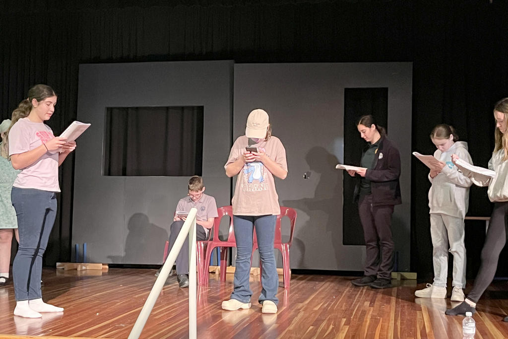Students are busy rehearsing for their upcoming production of 'This Murder Was Staged' which will hit the stage in October.