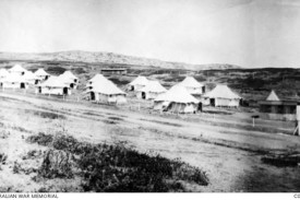The sisters’ quarters at 60th General Hospital, Hortiach, near Salonika, where a number of the members of the Australian Army Nursing Service were employed.