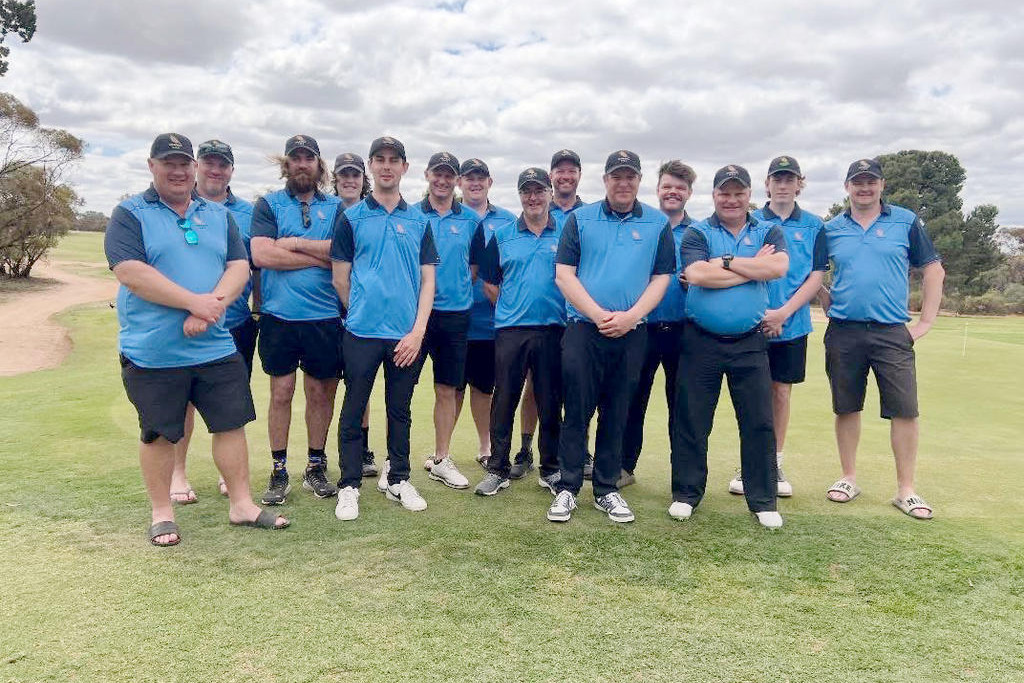 The WDGA men's Country Week team of players and caddies comprised Matthew Jakobi (Horsham), Travis Hair, Tex Hernon, Caleb Bretherton (Hall’s Gap), Casey Schmidt (Horsham), Brett Cookson (Horsham), Jack Flavel (Hopetoun), Steven Briggs, Jimmy Philips, Trevor Polkinghorne (Nhill), Lewis Gebert (Horsham), Matthew Morrison (Nhill), Eli Friend and Jeremy Schmidt (Horsham).