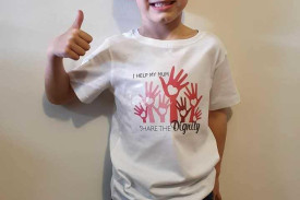 The boys insisted they had shirts made up so they were easily identifiable when collecting donations.