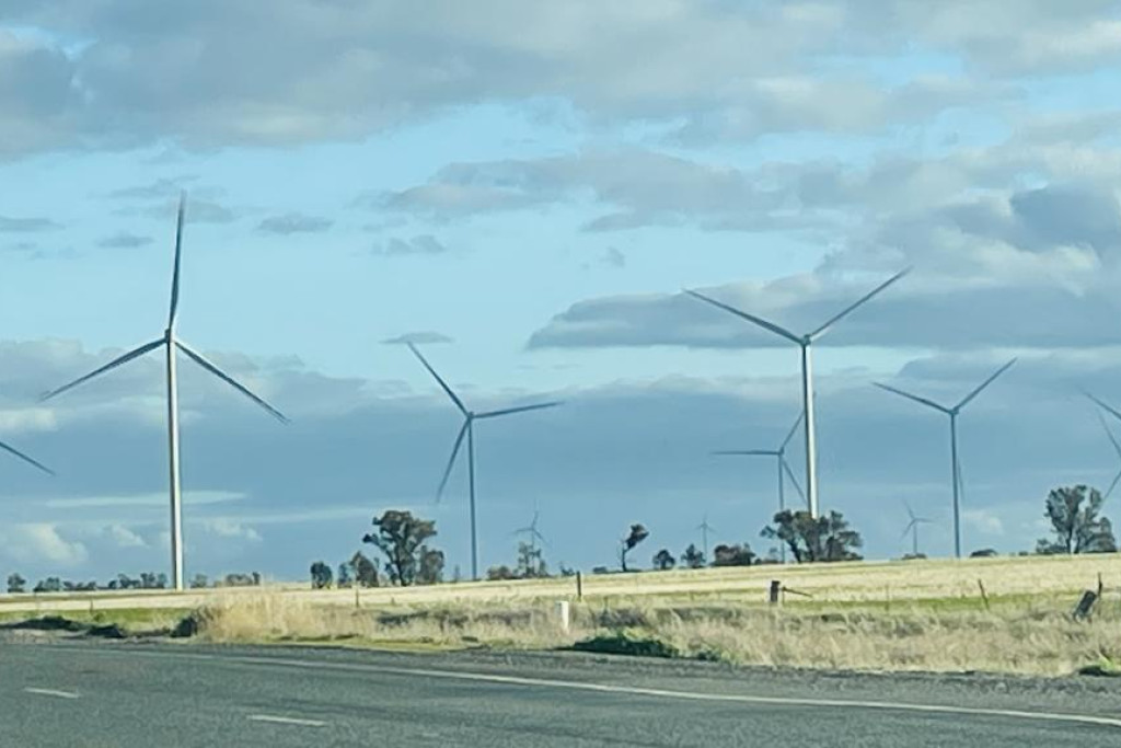 Wind turbines near Horsham