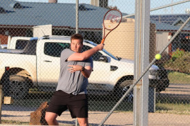 Hugh Herben of Rainbow in action.