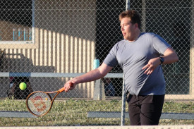 Hugh Herben of Rainbow in action.