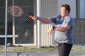 Hugh Herben of Rainbow in action.