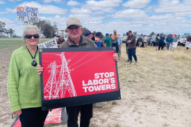 Jan and Winston Chilvell attended the Duxson property farm gate protest