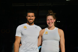 HCF CrossFit owners and trainers Ravi Araujo and Maddie Iredell.