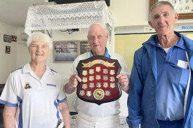 PA and EE Grosser Shield winners Loma Wallis, Les Millikin and Mark Shawcross.