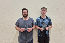 B Grade runenr up Tom Hardman and winner Dylan Aitken.