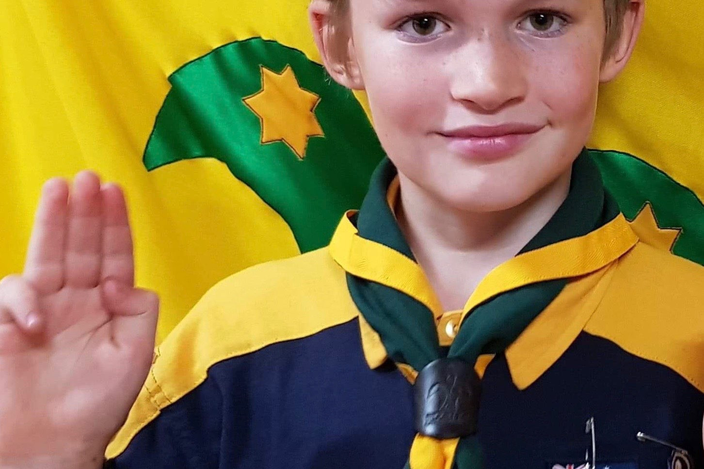 YOUNG CUB: Jasper Bigham’s first day as a Cub Scout in May 2019. Photo: CONTRIBUTED