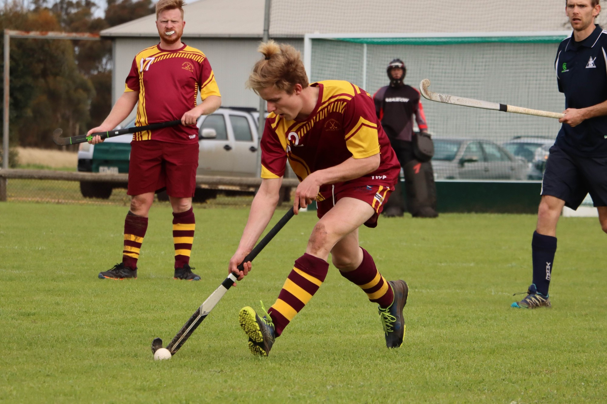 FOCUS: Heath Johns was one of the Hoops’ best players in their grand final against the Yanac Tigers. Photo: SIMON KING