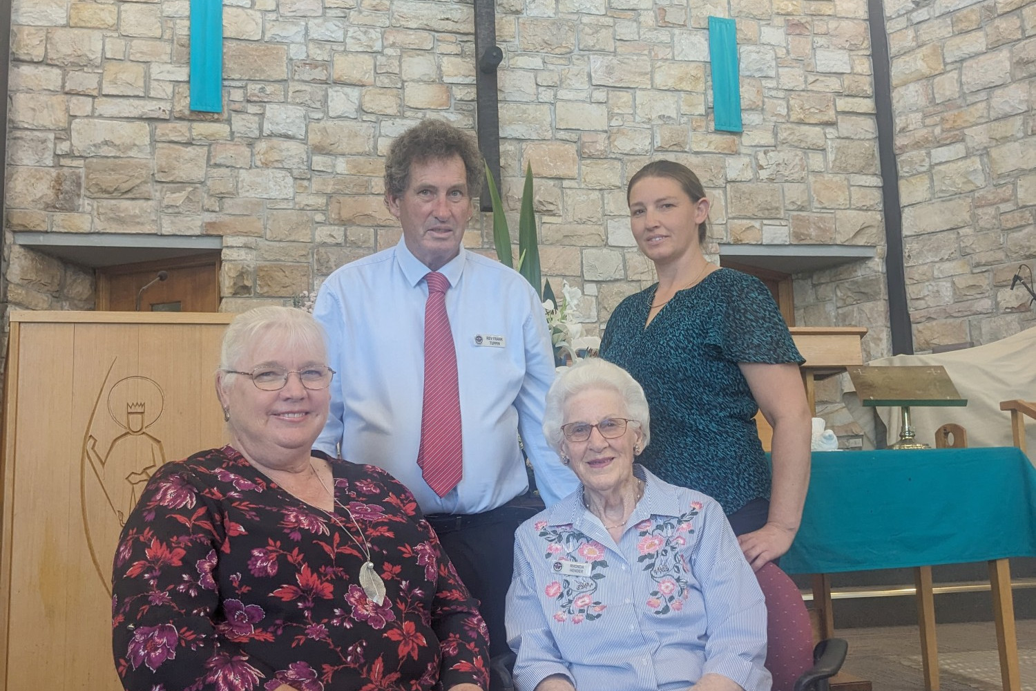 Horsham Uniting Church pastor Susan Hobbs, the Rev Frank Tuppen, church member Rhonda Hender and administrator Sally Mewett.