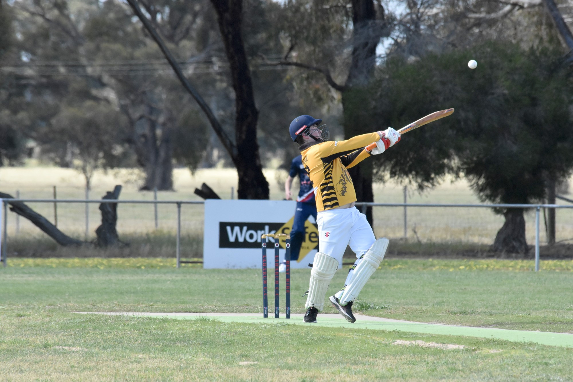 Brenton Hallam hooking for a boundary. Photo Chris Graetz