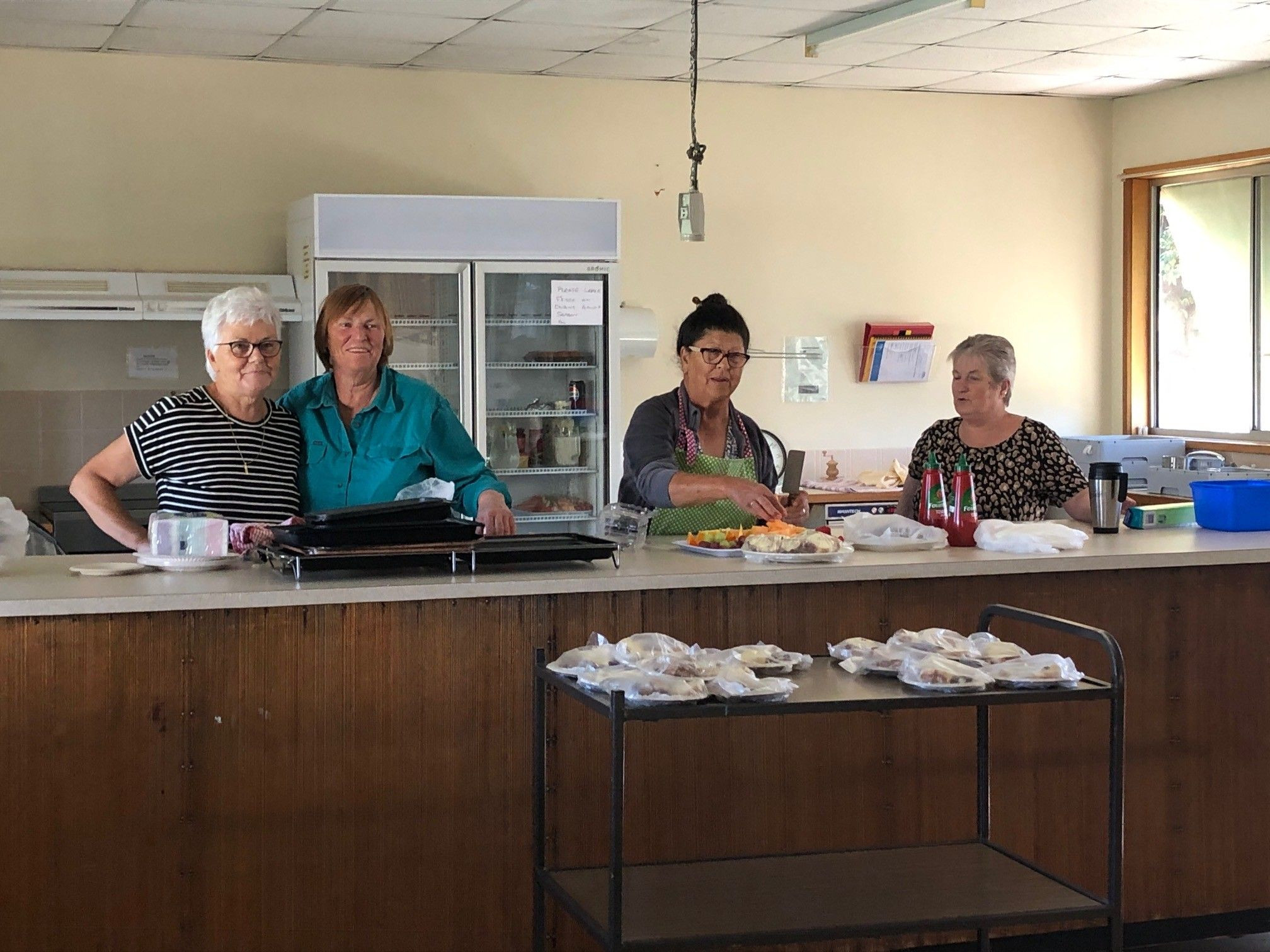 The ladies working hard in the kitchen L-R: Anne McNally, Dianne Ostarcovic, Andrea Tyler and Cherie Duncan. PHOTO: SUPPLIED