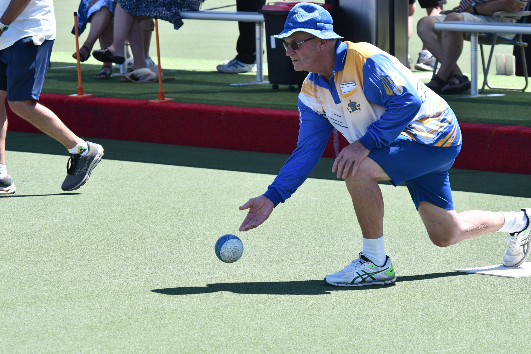 Barry Morrison bowls for Nhill in their Division One match against Horsham Golf. His rink lost 21-26. PHOTO: CHRIS GRAETZ