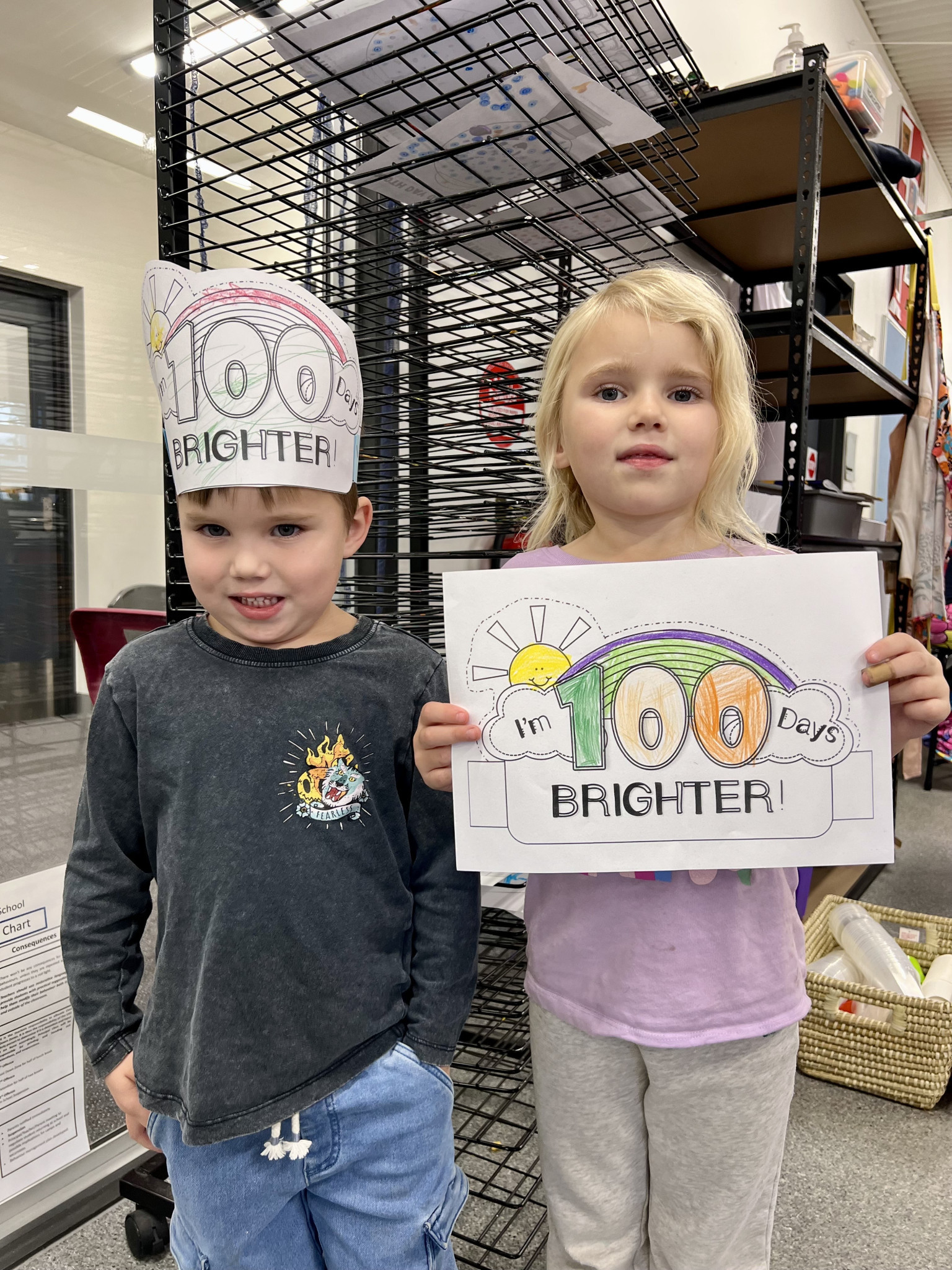 Ryder and Lucy proudly flexed their artwork during the celebrations.
