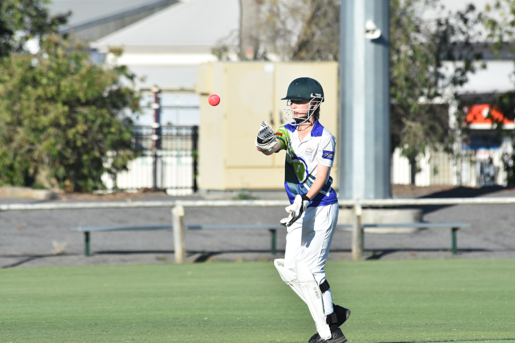 Panthers’ wicket-keeper Lewis Gellatly throws the ball to a fielder. PHOTO: CHRIS GRAETZ