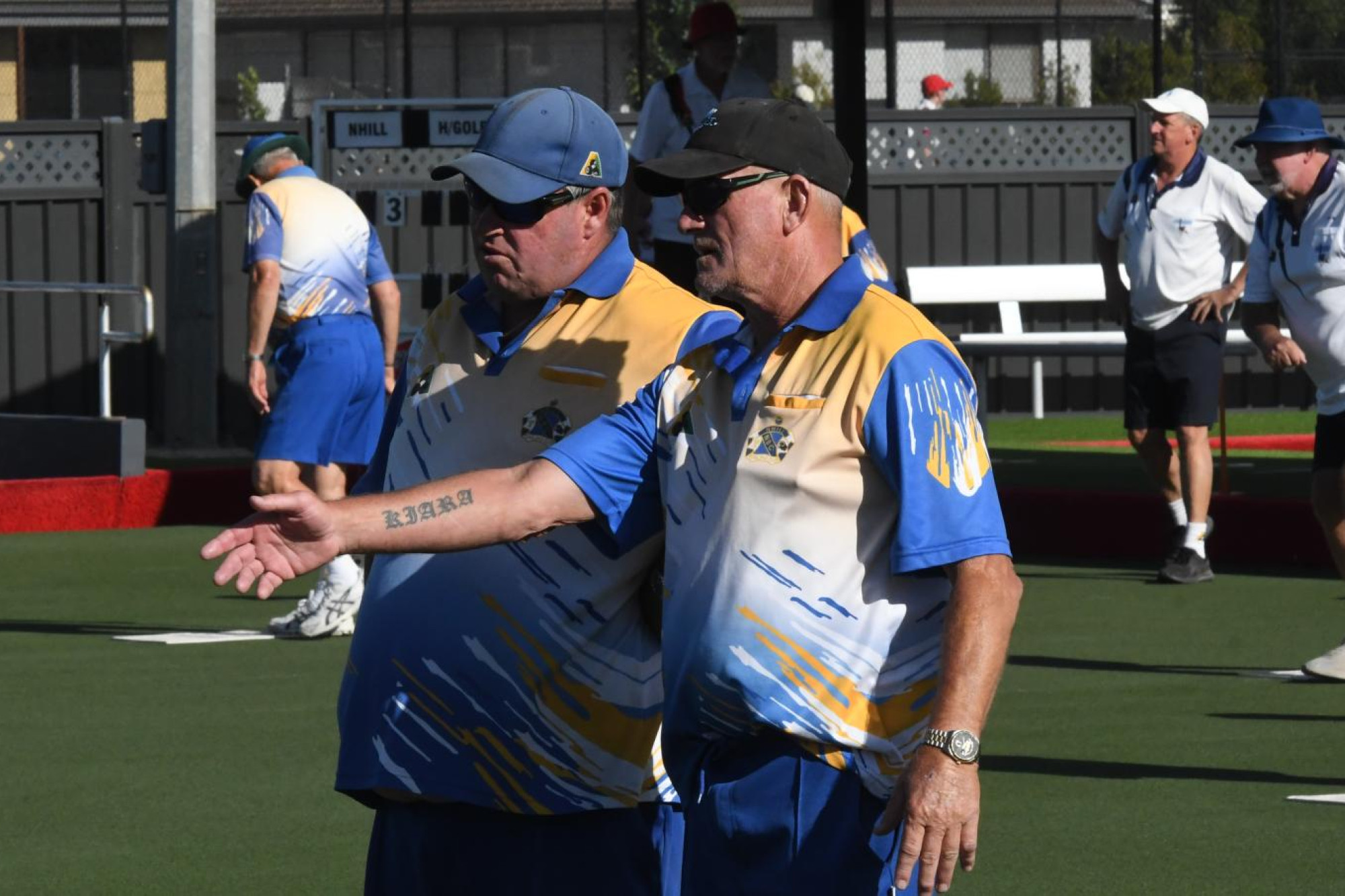 Nhill skipper Kevin Jones gives instructions during the WPA division one weekend pennant preliminary final on Saturday, February 22. Picture by Lucas Holmes