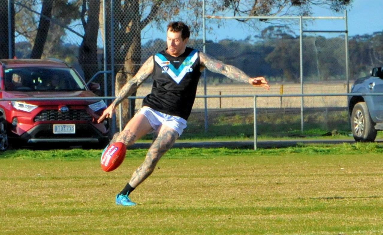 Ryan Folkes playing for Stawell’s Swifts in round 15 of the HDFNL. Picture by John Hall