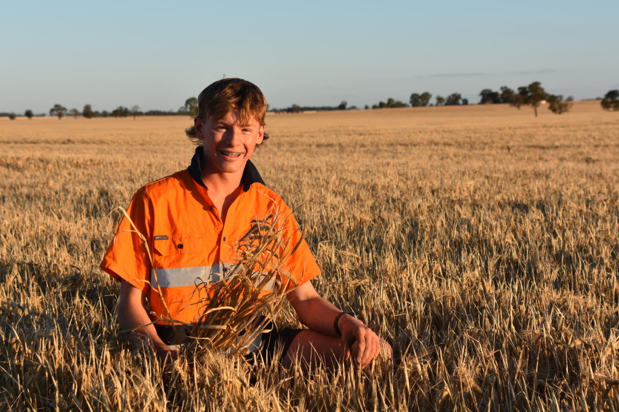 Rosco Hair is in the middle of his first harvest on the chaser bin at Lake Banks, west of Natimuk in Victoria's Wimmera. He is looking forward to a spell of fine weather to help wrap up harvest. Photo by Gregor Heard.