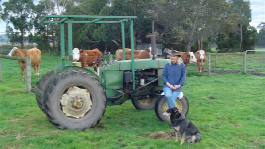 Early John Deer tractor on a local farm. File picture