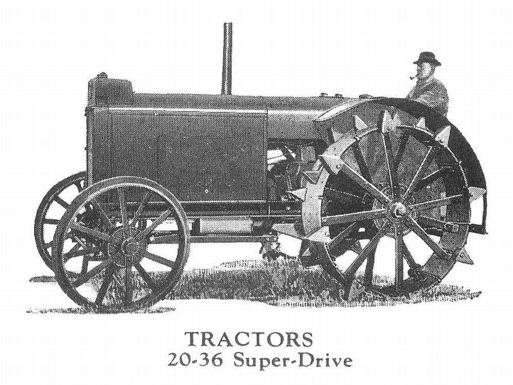 An early steel wheeled tractor before rubber tyres were introduced. File pic