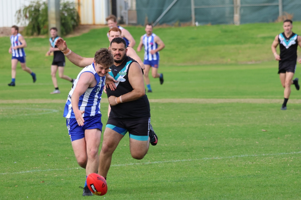 Harrow Balmoral overcame the Swifts in round 17 of the Horsham District Football Netball League. Picture from TRISH RALPH