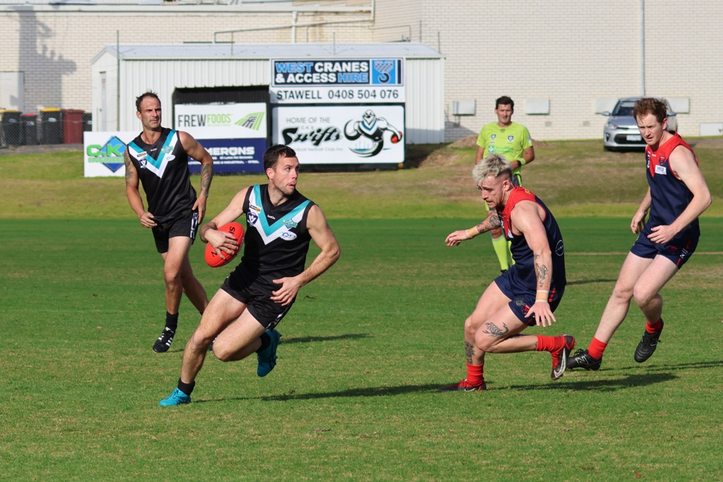 Swifts' Scott Carey was one of their best players in their win over Laharum. PHOTO: TRISH RALPH