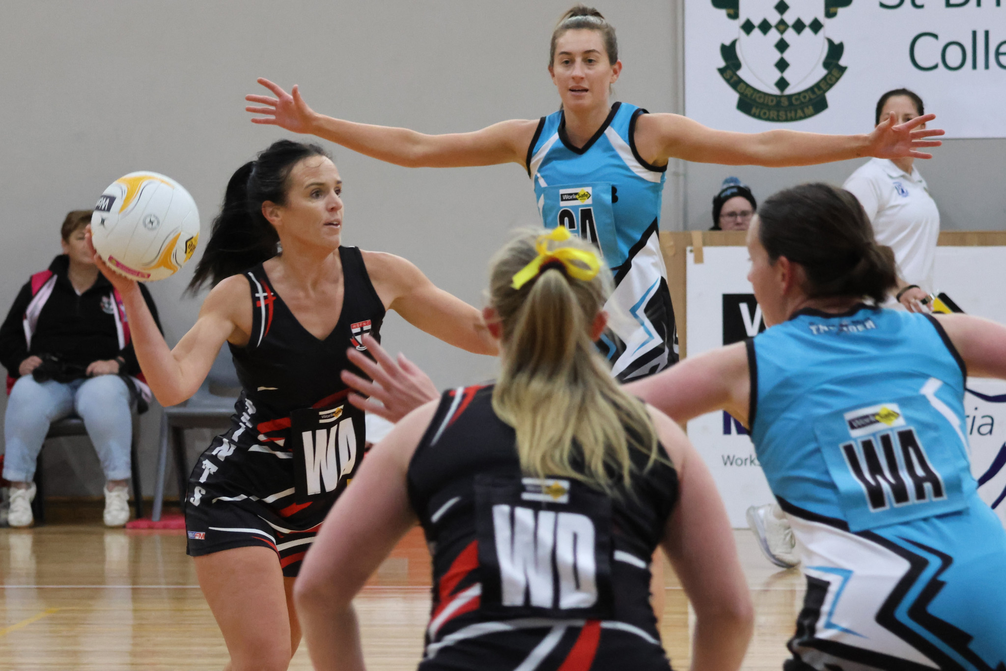 Megan Byrne in action against the Saints.