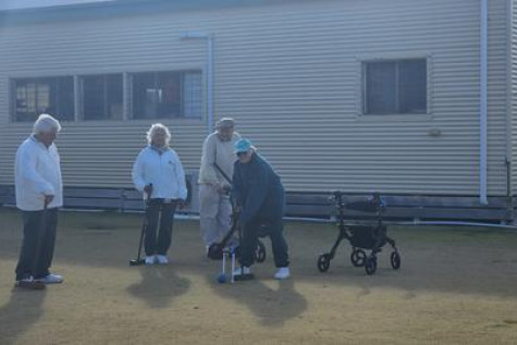 Dimboola's croquet players are looking forward to their grass being a lot greener all year round, as one of the town's three recipients of this year's Murra Warra Wind Farms Sustainable Community Grants.