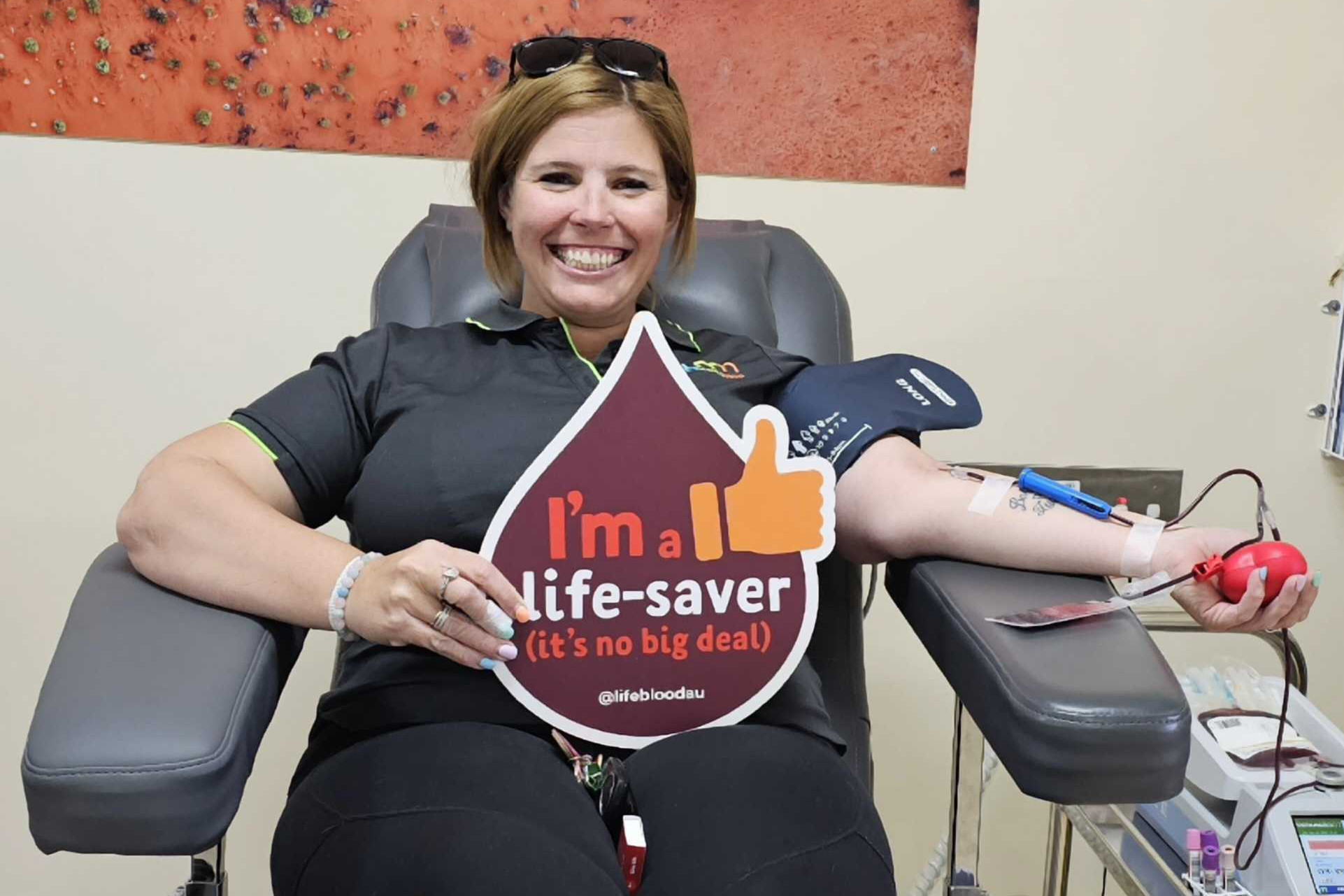 Wimmera Mallee News journalist Zoey Andrews smiles from the hot seat, ready to save lives.