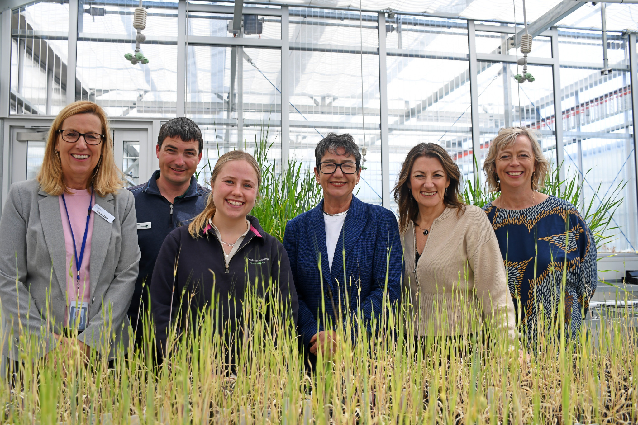 The Horsham SmartFarm's new Plant Protein Hub and glasshouse were officially opened on Monday, December 1, by Parliamentary Secretary for Regional Victoria Michaela Settle (centre). She was joined for the event by senior research scientist Dr Cassandra Walker (left) and Agriculture Victoria’s head of research, Professor Simone Warner.