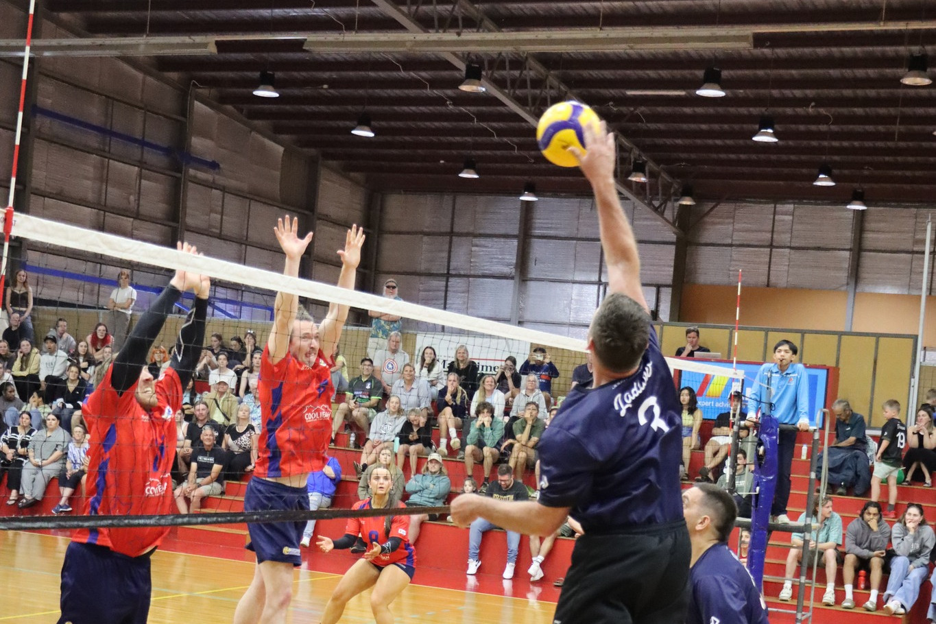 Volleyball Horsham’s Tyler Snowden in action at this year’s Harry’s Match, which is a vital component of Volleyball Horsham’s tournament each year.