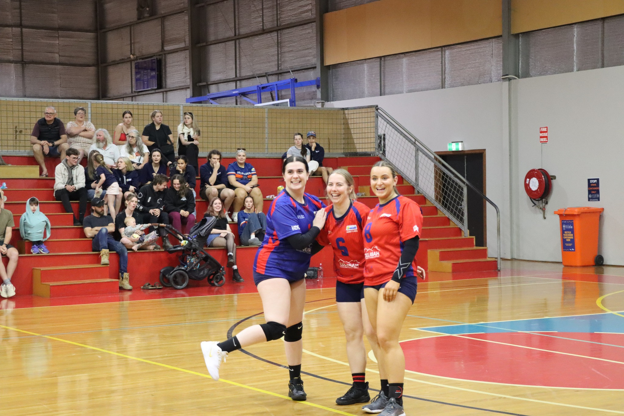 Laelah Robertson, Kara Johnson and Cleo Baker enjoy representing the Volleyball Horsham All Stars at last year's Harry's Match VI. Volleyball Horsham has a proud history of promoting and supporting women's participation.