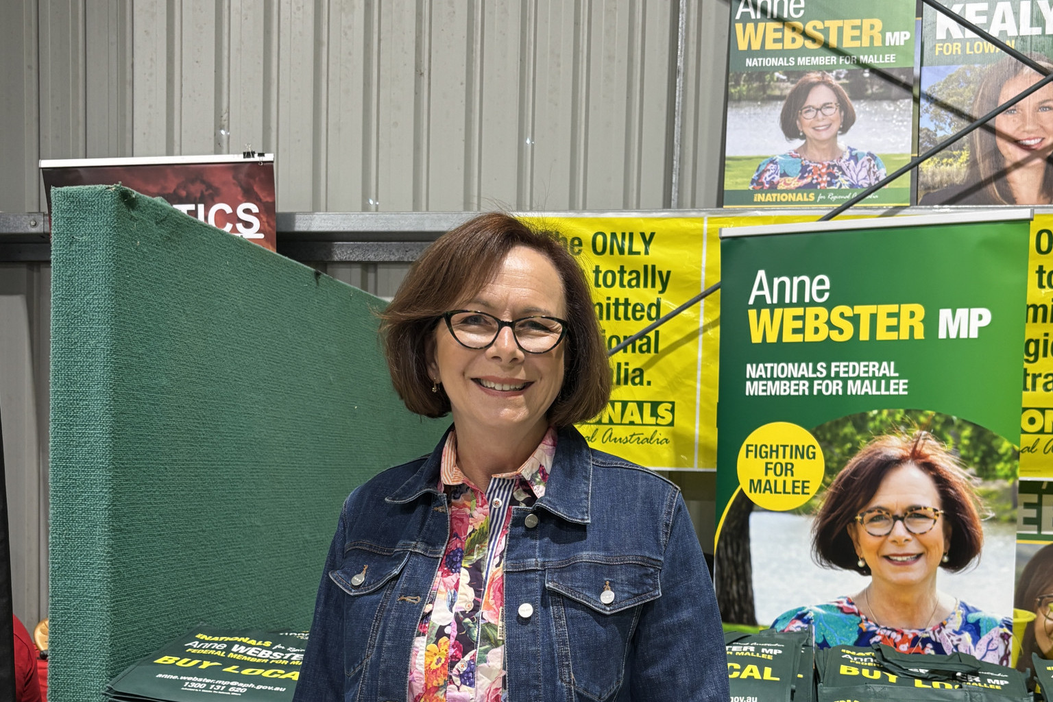 Dr Anne Webster at the recent Wimmera Machinery Field Days. Photo: CAITLIN MENADUE