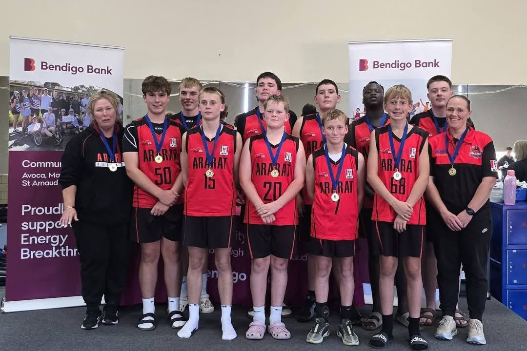 The winning Ararat Redbacks under-16 boys.