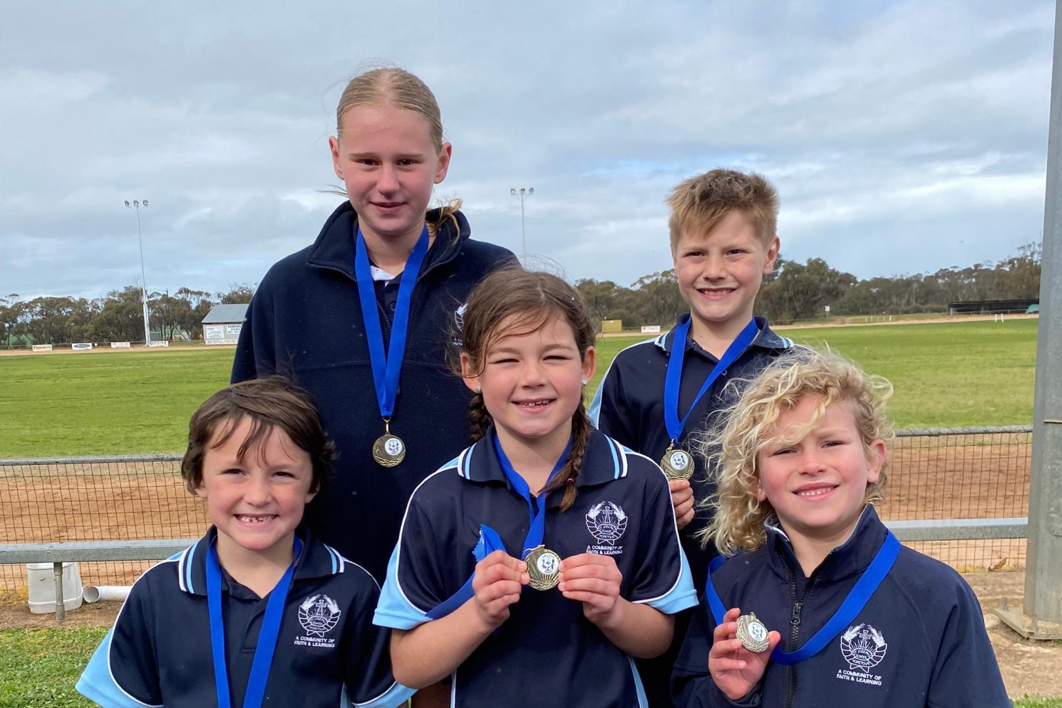 St Joseph's age championsCarnival brings students together in Rainbow Emily, Jakob, Front Jye, Daisy and Ted.