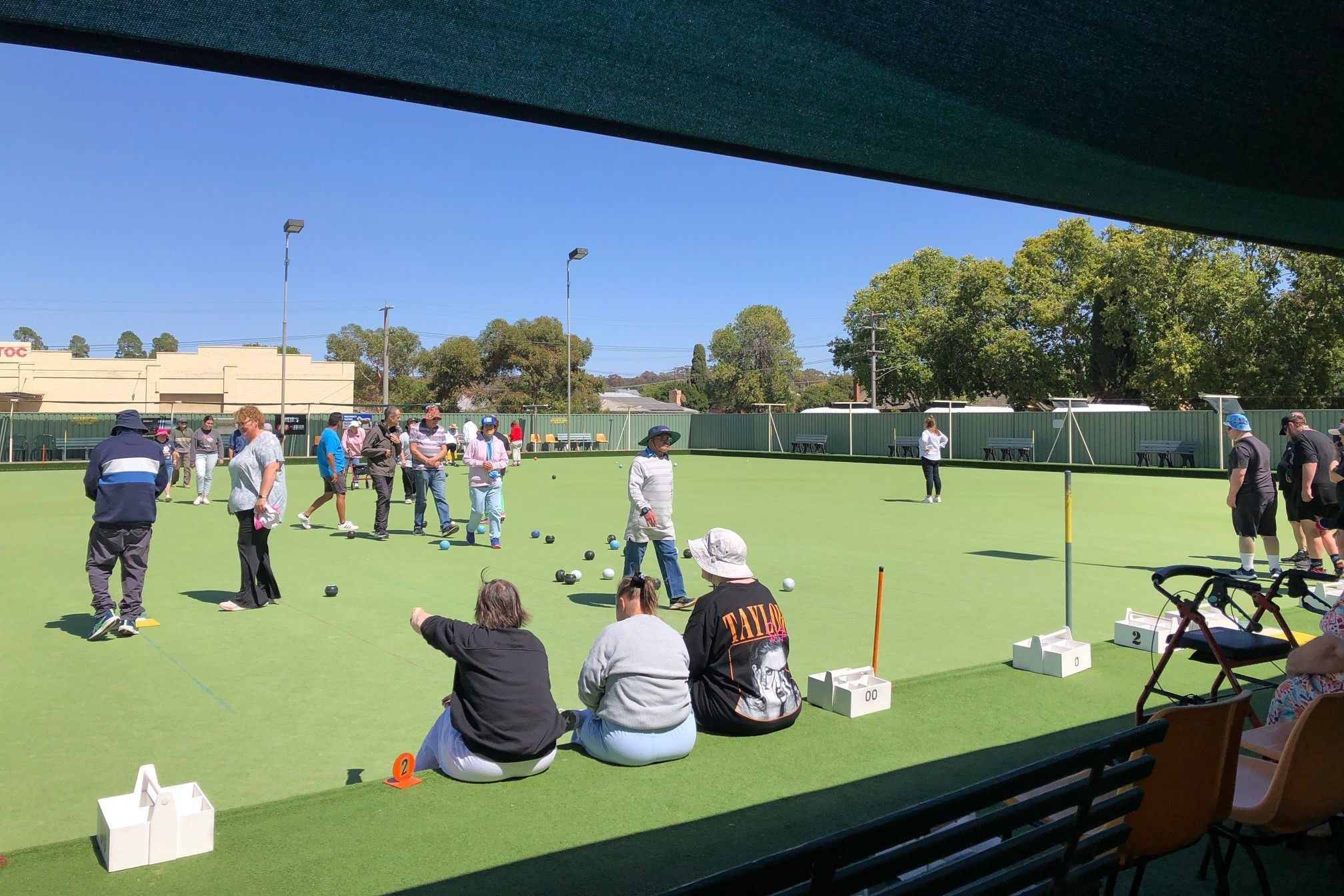 All the action on the St Arnaud greens. PHOTO: SUPPLIED