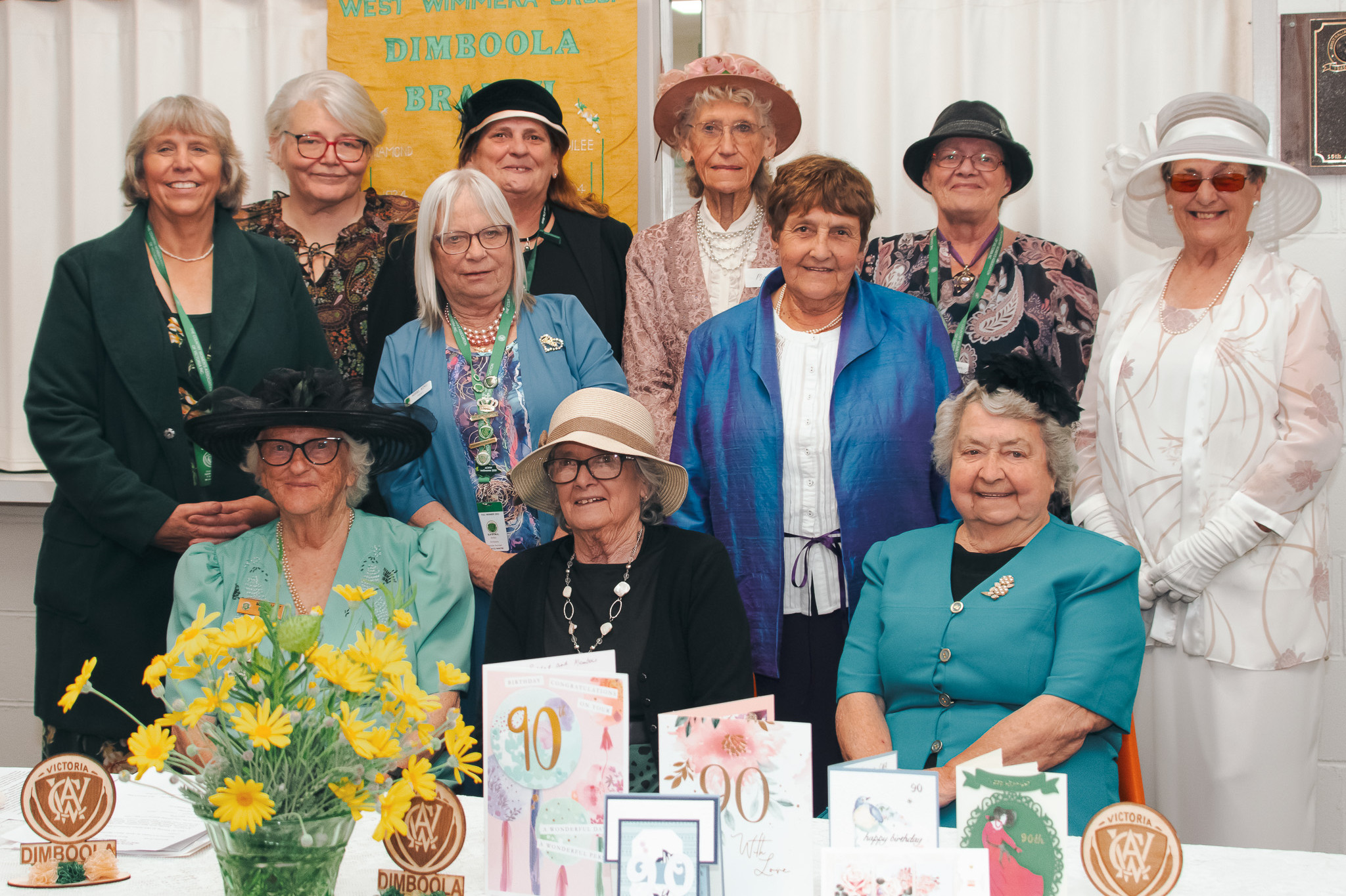 Back: Lyn Bottrell, Leisha Schoer, Alison Hunter, Maureen Lehmann, Mandy Myers and Lorraine McCarron. Middle: Shirl King and Wendy Searle. Front: Margaret Hunter, Lesley Pilmore and Joy Nelson.