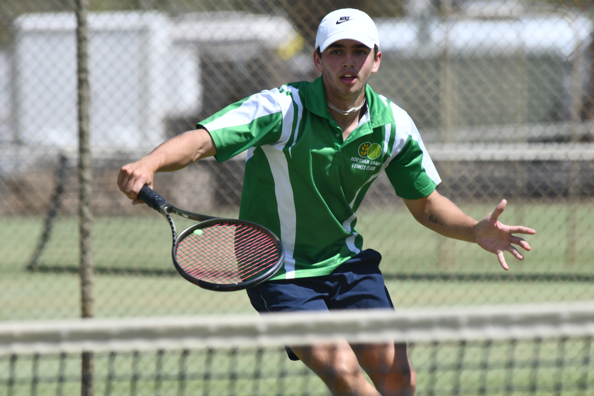 Horsham Lawn's D'Artagnan Walls follows through a shot. PHOTO: CHRIS GRAETZ