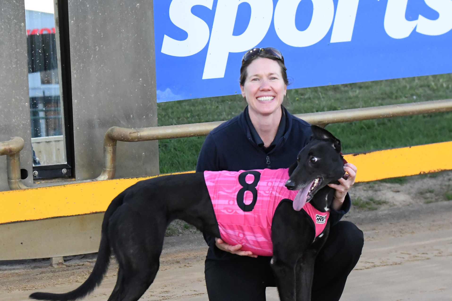 Dash of Sally with trainer Melissa Fullerton after winning at Horsham.